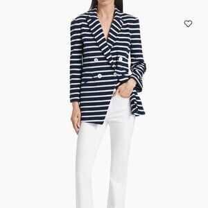 Veronica Beard Ortiz Blue & White Terrycloth Blazer Size 4 (Sample)